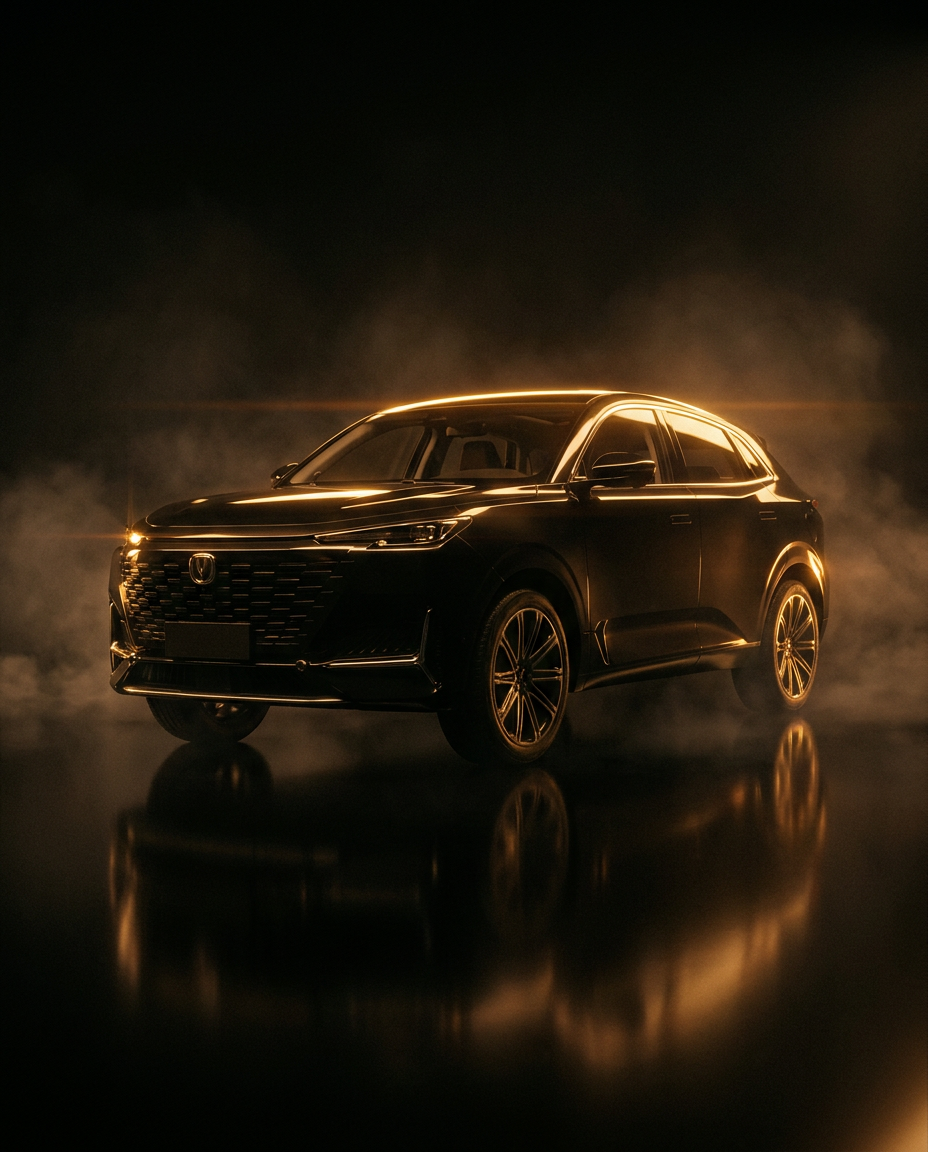 Кроссовер Changan в тёмной студии